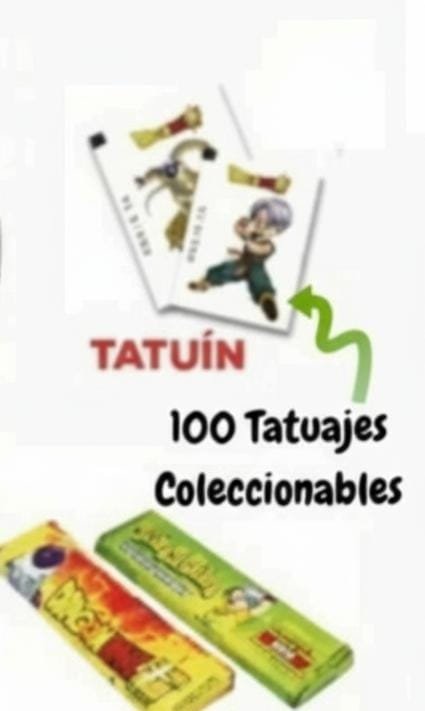 Chicle tatuaje Dragon Ball x100 und de 4g