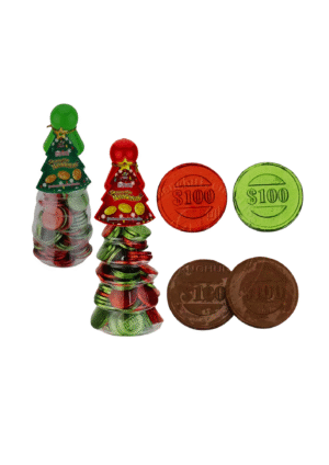 Moneditas Arbolito Navideño x100 und